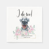 Schnauzer Dog Wedding Cocktail Napkins Serviette (Vorderseite)