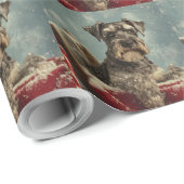 Schnauzer Dog Weihnachtsfest Geschenkpapier (Rolleneckpunkt)