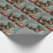 Schnauzer Dog Weihnachtsfest Geschenkpapier (Ecke)