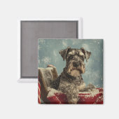 Schnauzer Dog Weihnachtsfest Magnet (Vorderseite/Rückseite)