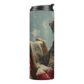 Schnauzer Dog Weihnachtsfest Thermosbecher (Nach links gedreht)