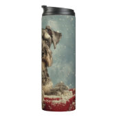 Schnauzer Dog Weihnachtsfest Thermosbecher (Nach rechts gedreht)