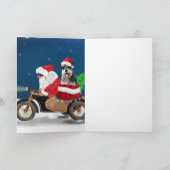 Schnauzer Dog Weihnachtsmann Claus Karte (Innenseite)