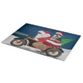 Schnauzer Dog Weihnachtsmann Claus Schneidebrett (Ecke)