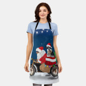 Schnauzer Dog Weihnachtsmann Claus Schürze (Getragen)