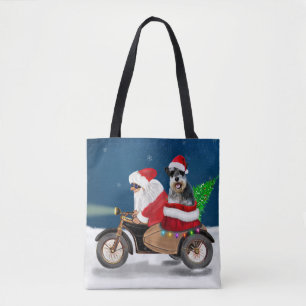 Schnauzer Dog Weihnachtsmann Claus Tasche