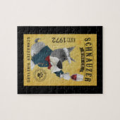 Schnauzer Dog Wine Funny Schnauzer Dog Lover Puzzle (Horizontal)