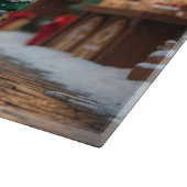 Schnauzer Dogs Christmas Snow Holiday  Schneidebrett (Ecke)