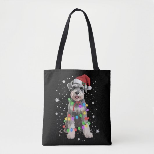 Schnauzer Dogs Tree Christmas Xmas Pet Animal Dog  Tasche (Vorderseite)