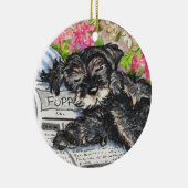 Schnauzer Dreams Print Keramikornament (Rechts)