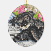 Schnauzer Dreams Print Keramikornament (Links)