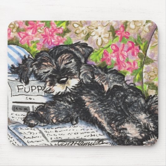 Schnauzer Dreams Print Mousepad (Vorne)
