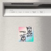 Schnauzer duo Clean Dirty Geschirrspüler Magnet (In Situ (Geschirrspüler))