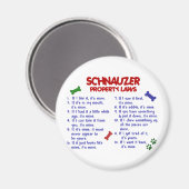 SCHNAUZER Eigentumsgesetze 2 Magnet (Vorderseite/Rückseite)