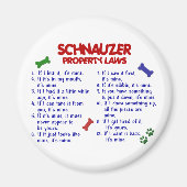 SCHNAUZER Eigentumsgesetze 2 Magnet (Vorne)