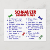 SCHNAUZER Eigentumsgesetze 2 Postkarte (Vorderseite)