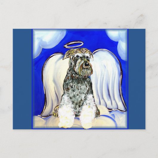 SCHNAUZER ENGEL POSTKARTE (Vorderseite)