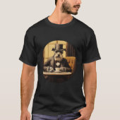 Schnauzer English Gentleman Funny Dog Viktorianisc T-Shirt (Vorderseite)