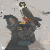 SCHNAUZER & FALKE AUFKLEBER (Vorderseite)