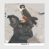 SCHNAUZER & FALKE AUFKLEBER (Blatt)