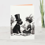 Schnauzer Faltkarte Karte (Vorderseite)