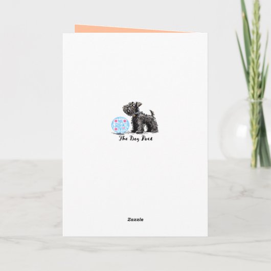 Schnauzer Faltkarte Karte (Rückseite)