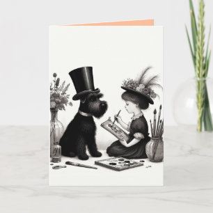 Schnauzer Faltkarte Karte