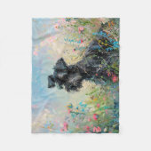 Schnauzer-farbige Wildblumen Fleecedecke (Vorderseite)