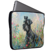 Schnauzer-farbige Wildblumen Laptopschutzhülle (Vorne Rechts)
