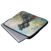 Schnauzer-farbige Wildblumen Laptopschutzhülle (Vorne Knopf)