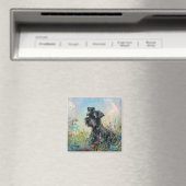 Schnauzer-farbige Wildblumen Magnet (In Situ (Geschirrspüler))