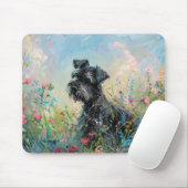 Schnauzer-farbige Wildblumen Mousepad (Mit Mouse)