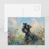 Schnauzer-farbige Wildblumen Postkarte (Vorne/Hinten)