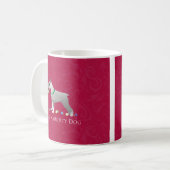 Schnauzer Feliz Naughty Dog Weihnachtsdesign Kaffeetasse (Vorderseite Links)