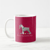Schnauzer Feliz Naughty Dog Weihnachtsdesign Kaffeetasse (Links)