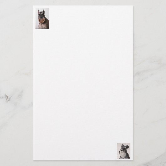 Schnauzer-Felt-Papier-Stationierung Briefpapier (Vorderseite)