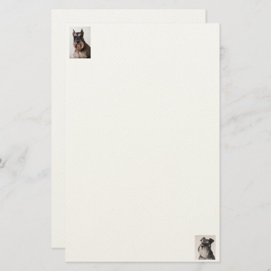 Schnauzer-Felt-Papier-Stationierung Briefpapier (Vorne/Hinten)