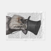 Schnauzer, Festhund und Hut Fleecedecke (Vorderseite (Horizontal))