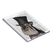 Schnauzer, Festhund und Hut Notizblock (Rechte Seite)