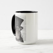 Schnauzer, Festhund und Hut Tasse (Vorderseite Links)