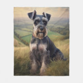 Schnauzer Fleecedecke (Vorderseite)