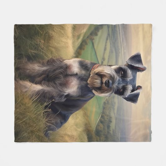 Schnauzer Fleecedecke (Vorderseite (Horizontal))