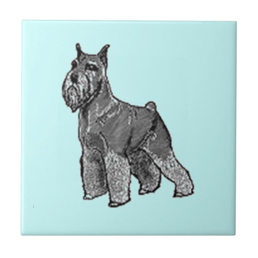Schnauzer Fliese (Vorderseite)