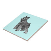 Schnauzer Fliese (Seite)