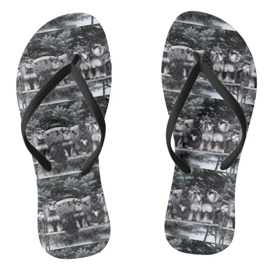 Schnauzer Flip Flops Badesandalen (Fußbett)