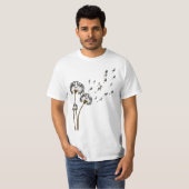Schnauzer Flower Fly Dandelion Schnauzer Funny Dog T-Shirt (Vorne ganz)