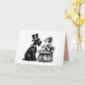 Schnauzer Folded Greeting Card Karte (Gelbe Blume)