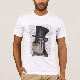 Schnauzer, Förmlicher Hund und Hut T-Shirt