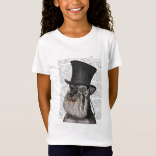 Schnauzer, Förmlicher Hund und Hut T-Shirt