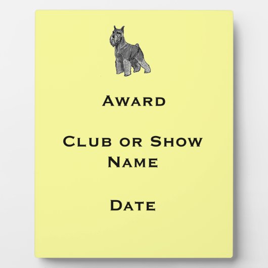 Schnauzer Fotoplatte (Vorderseite)